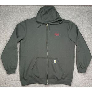 Carhartt Original‎ Fit Men's Green Full Zip Long Sleeve Hoodie Size XL